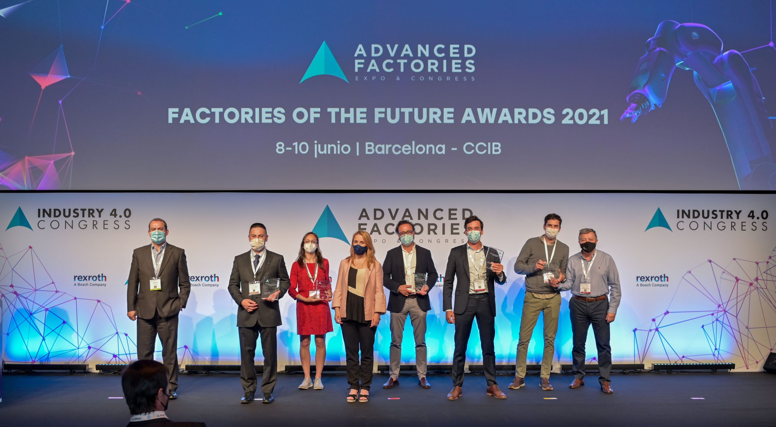 Ford, Ferrovial, Metron y la startup Color Sensing se alzan como ganadores de la quinta edición de los Factories of the Future Awards 2021